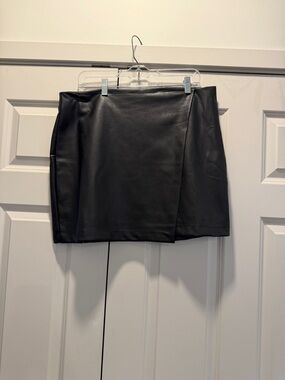 Old Navy Black Faux Leather Mini Skirt